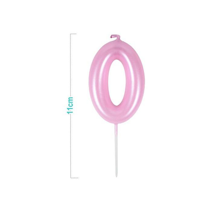 Vela de cumpleaños ROSA 11CM (0/1/2/3/4/5/6/7/8/9)
