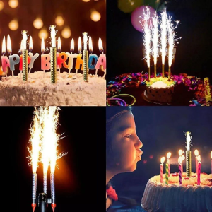 bengala alimentaria pastel Cumple 4 uds fiesta velas cumpleaños