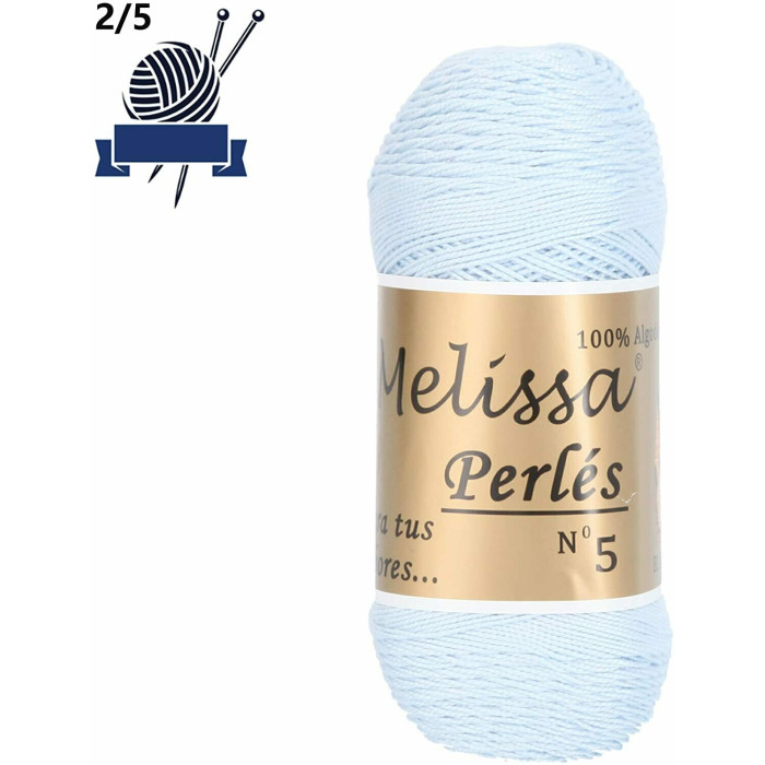 Hilo de Algodón para Ganchillo Hilado 100% Algodón para DIY y Tejer a Mano (1u*70 g), Agujas Talla 2/5,