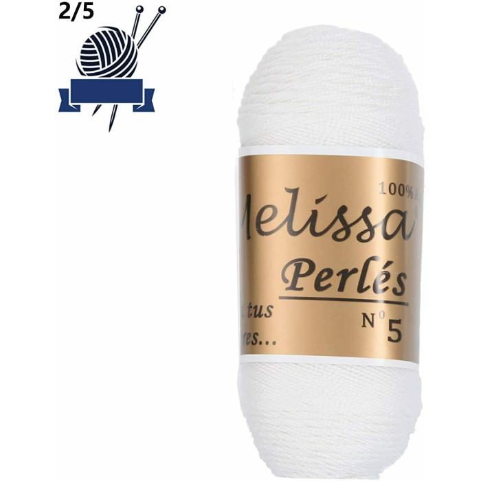 Hilo de Algodón para Ganchillo Hilado 100% Algodón para DIY y Tejer a Mano (1u*70 g), Agujas Talla 2/5,