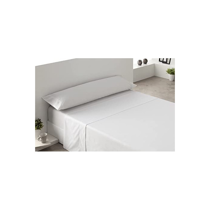 Juego de Sabanas de Cama （90x190/200）-（150x190/200 ）– Sabanas 100%  Poliéster – 3 Piezas – Blanco