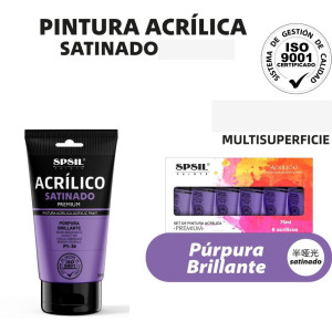 Pintura Acrílica PURPURA Brillante 0.75 ML