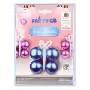 Conjunto globos 13 und color metalizada azul