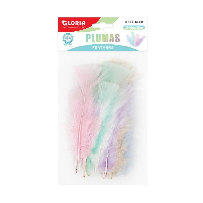 Plumas de Colores,20 piezas de Plumas para Manualidades Tamaños 13-16CM