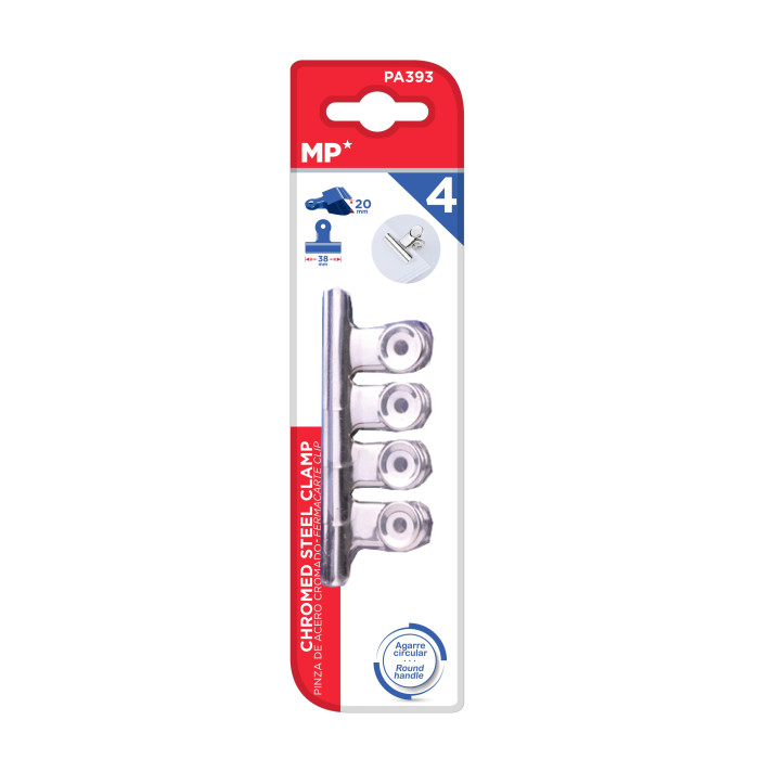 Pinzas Acero Cromado 38 MM 4UND