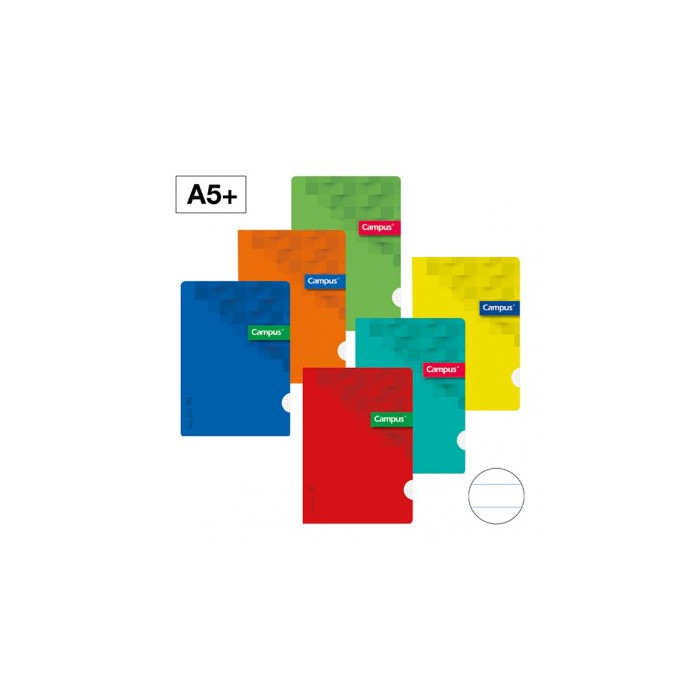 Libreta Grapada Campus A5+ tapa Básica 48 Hojas 90g Rayado Horizontal 1UND