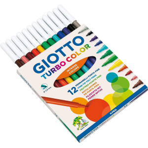 Giotto Turbo Color rotuladores, Estuche 12 unidades, Multicolor