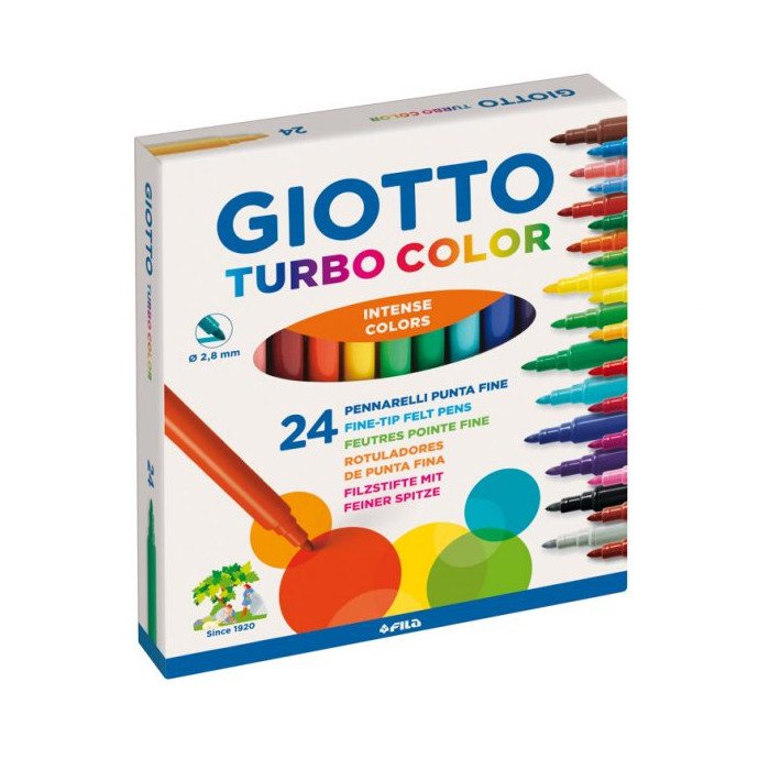 Giotto Turbo Color Rotuladores, Estuche 24 unidades