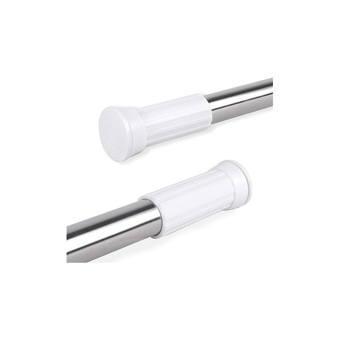 Barra extensible ajustable de aluminio para baño, ropero, armario y cocina. Fácil montaje,