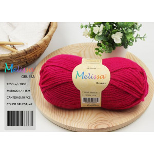 Melissa Hilo 100% Acrilico Ovillo de Lana Gruesa 115m 100g para DIY Tejer y Ganchillo, Certificado OEKO-TEX Standard 100