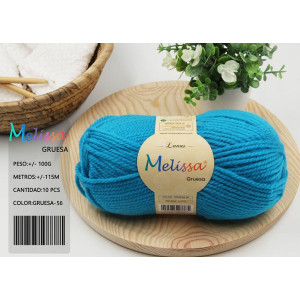 Melissa Hilo 100% Acrilico Ovillo de Lana Gruesa 115m 100g para DIY Tejer y Ganchillo, Certificado OEKO-TEX Standard 100