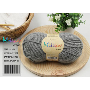 Melissa Hilo 100% Acrilico Ovillo de Lana Gruesa 115m 100g para DIY Tejer y Ganchillo, Certificado OEKO-TEX Standard 100