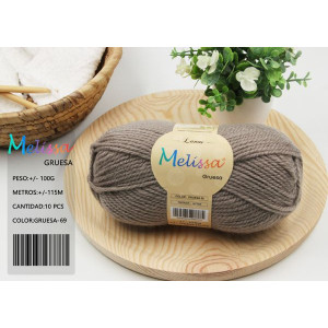 Melissa Hilo 100% Acrilico Ovillo de Lana Gruesa 115m 100g para DIY Tejer y Ganchillo, Certificado OEKO-TEX Standard 100
