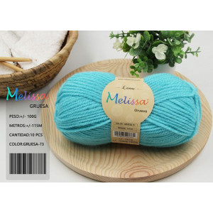 Melissa Hilo 100% Acrilico Ovillo de Lana Gruesa 115m 100g para DIY Tejer y Ganchillo, Certificado OEKO-TEX Standard 100