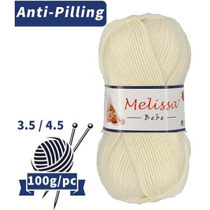 MELISSA Lana Bebé Hilo Acrílico Ovillo de Lana (250m 1u*100g)Antipilling Acrilico Ovillo para bebé suave,Certificado OEKO-TEX