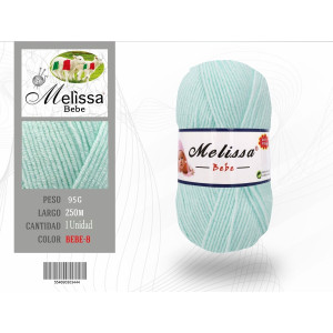 MELISSA Lana Bebé Hilo Acrílico Ovillo de Lana (250m 1u*100g)Antipilling Acrilico Ovillo para bebé suave,Certificado OEKO-TEX