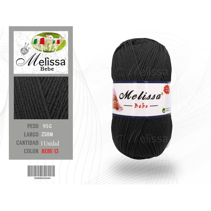 MELISSA Lana Bebé Hilo Acrílico Ovillo de Lana (250m 1u*100g)Antipilling Acrilico Ovillo para bebé suave,Certificado OEKO-TEX