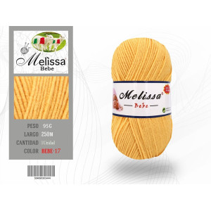 MELISSA Lana Bebé Hilo Acrílico Ovillo de Lana (250m 1u*100g)Antipilling Acrilico Ovillo para bebé suave,Certificado OEKO-TEX