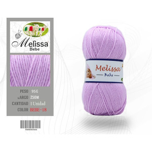 MELISSA Lana Bebé Hilo Acrílico Ovillo de Lana (250m 1u*100g)Antipilling Acrilico Ovillo para bebé suave,Certificado OEKO-TEX