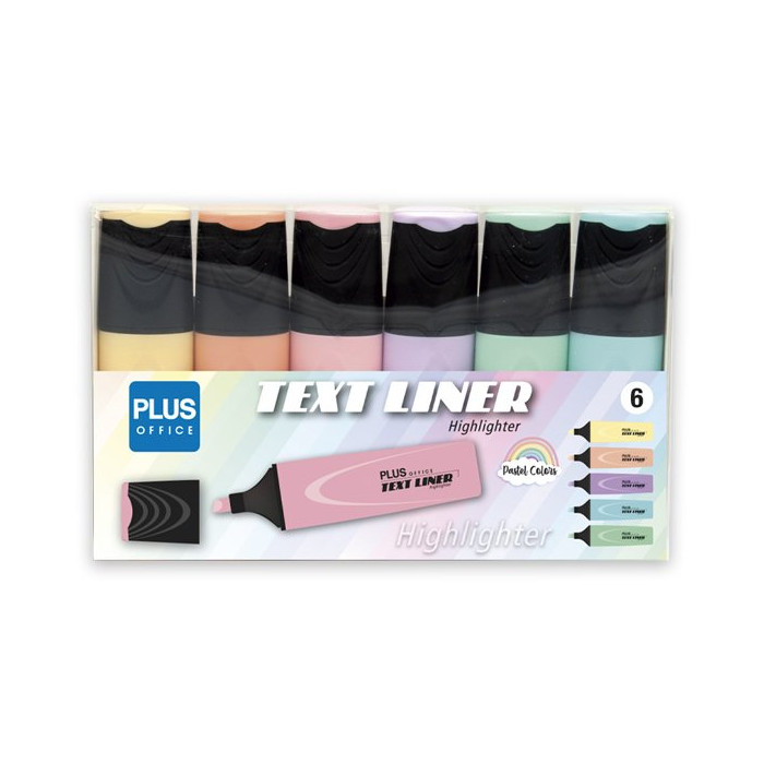 Marcador Fluorescente Plus Office TextLiner 3.2 Pastel Surtidos/Blíster 6 ud.