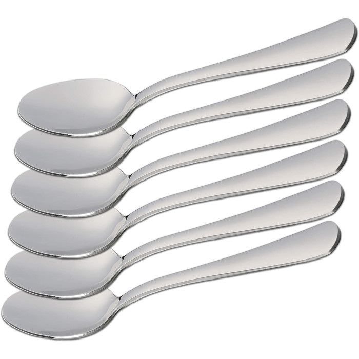 Set de 6 cucharillas para café de acero inoxidable, cucharas
