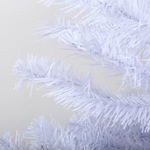 Árbol de Navidad artificial, 210 cm, PVC resistente al fuego, montaje rápido, , color blanco