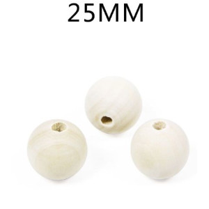 Bola de madera natural 25mm