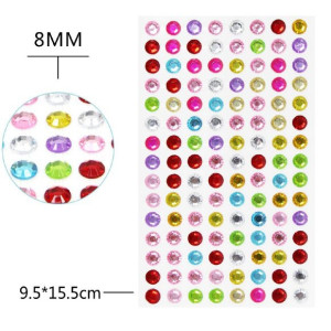 Pegatinas Diamantes de Imitación Pegatinas Diamantes Autoadhesivas Brillantes Brillantes Autoadhesivos Acrílicas Pegatinas Cara