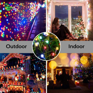 Guirnaldas Luces Navidad Exterior 180 LED 10 M  4 Colores Cadena Luces con 8 Modos IP44