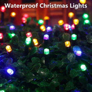 Guirnaldas Luces Navidad Exterior 140 LED 7 M  4 Colores Cadena Luces con 8 Modos IP44