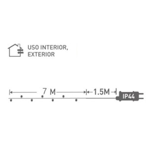 Guirnaldas Luces Navidad Exterior 140 LED 7 M  4 Colores Cadena Luces con 8 Modos IP44