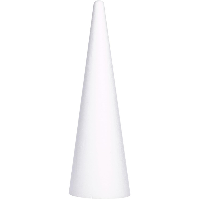 Cono de poliestireno, alto, 40 cm ø, para manualidades