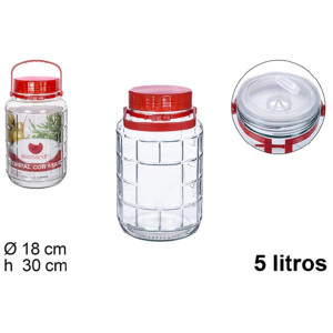 Tarro de cristal cilíndrico...