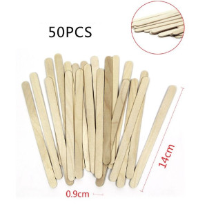 Palos Kit de 50 palitos de Madera, Natural, 14X0.9 H 2 MM