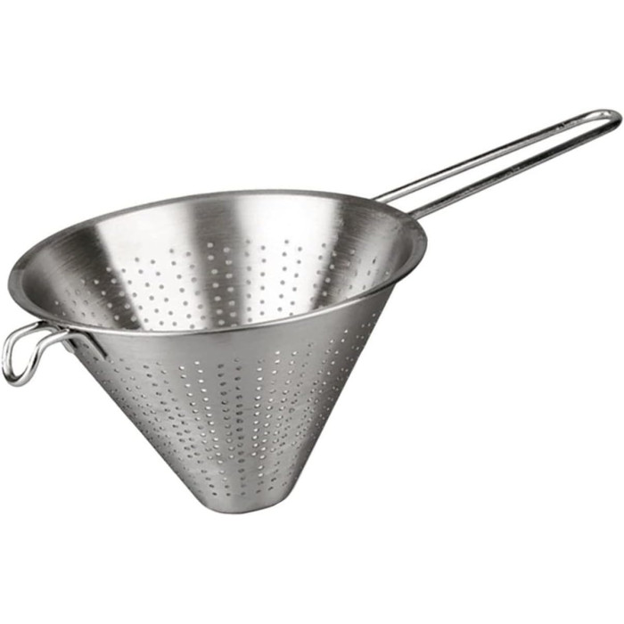 Colador Chino de Cocina - Diámetro 26 cm - Acero Inoxidable - Plata