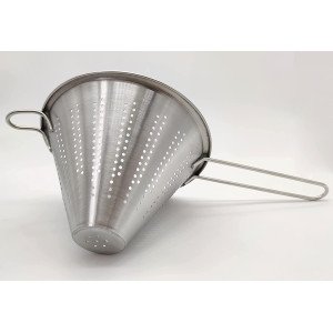 Colador Chino de Cocina - Diámetro 24 cm - Acero Inoxidable - Plata