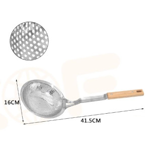 Colador de Madera de Acero Inoxidable 16CM