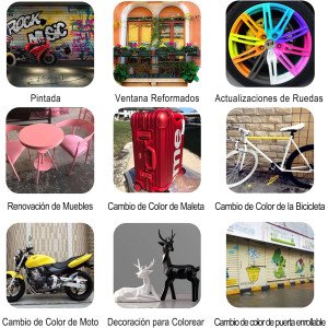 Pintura Spray 600ml -(Color NEGRO BRILLO ) Adecuado Metal Madera y Plástico - (Paquete de 1)