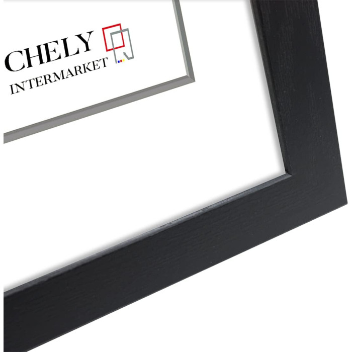 Mira Marco de madera Top N 40x60 cm - negro - Cristal estándar