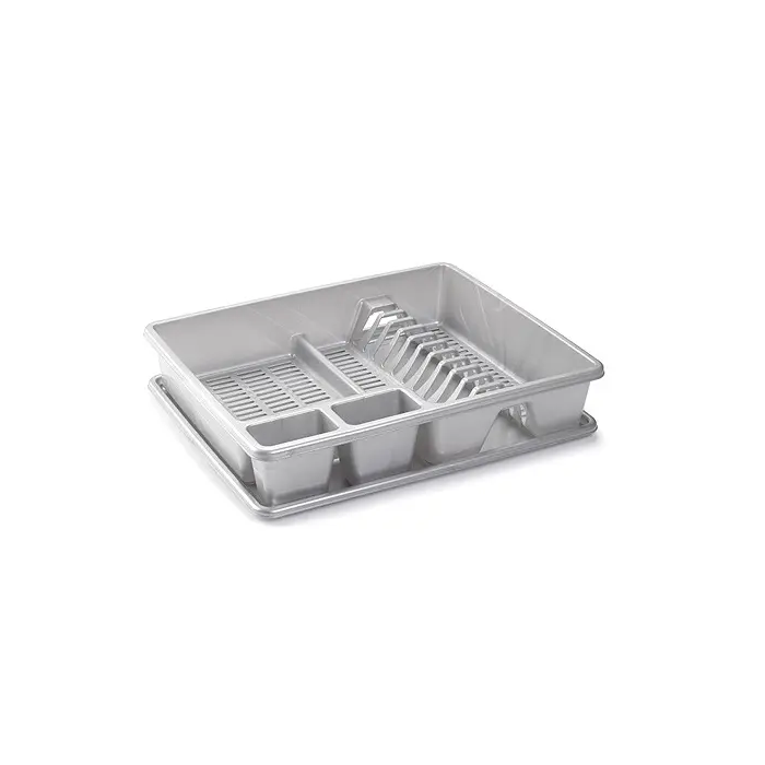 Escurreplatos Rectangular Grande Plata 48 x 38 x 9 cm