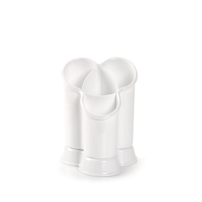 Escurrecubiertos Trebol C/Base Blanco 14,3 x 13,5 x 18,7 cm