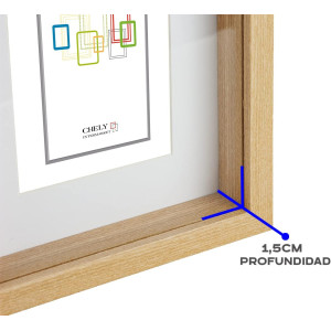 Marcos con Profundidad 18x24cm (Medida Interior de paspartú 13x18 cm)(Madera) | MOD-3503