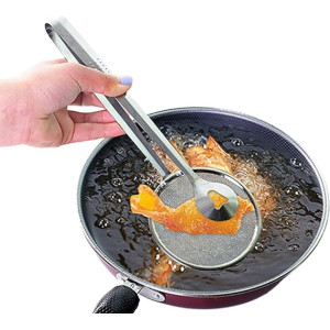 Pinza de cuchara de filtro de tamiz - Colador de malla fina de acero inoxidable -
