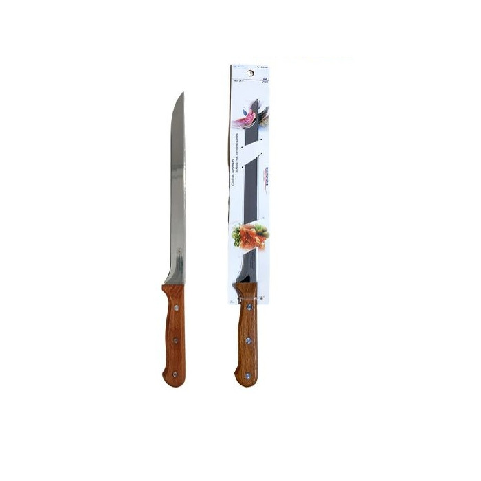 Cuchillo  Jamonero de Acero Inoxidable . con Mango Madera 38 cm