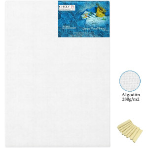 Chely Intermarket,Lienzos para pintar 18x24 - 70x100 cm,Perfil 16 mm/280-380 grs/Apto para Óleo, acrílico/100% Algodón