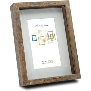Chely Intermarket | Marcos con Profundidad A4 (Interior de paspartú 15x22cm) (Marrón) MOD-3503