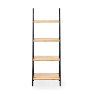 Estantería escalera negra 4 estantes 40 x 30 x 109 cm