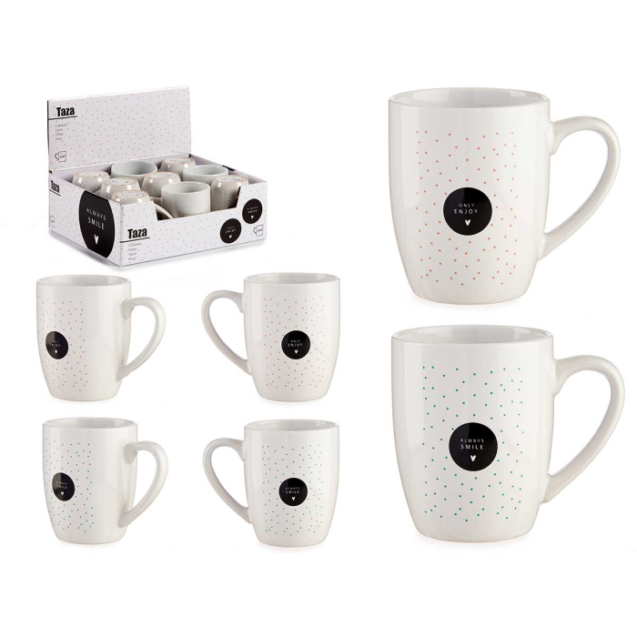 Pack 9 Taza porcelana enjoy 300ml