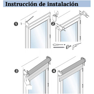Estores ventana enrollables GRIS 60/80/90/100/120/135/150 X 180CM