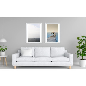 Marco de Fotos 50x70cm (Negro)(Blanco )Grandes para Pared . Decoración